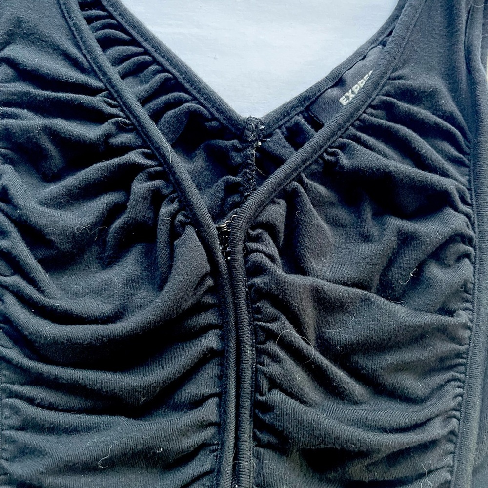 EXPRESS Ruched Zip-Up Camisole - Picture 3 of 12
